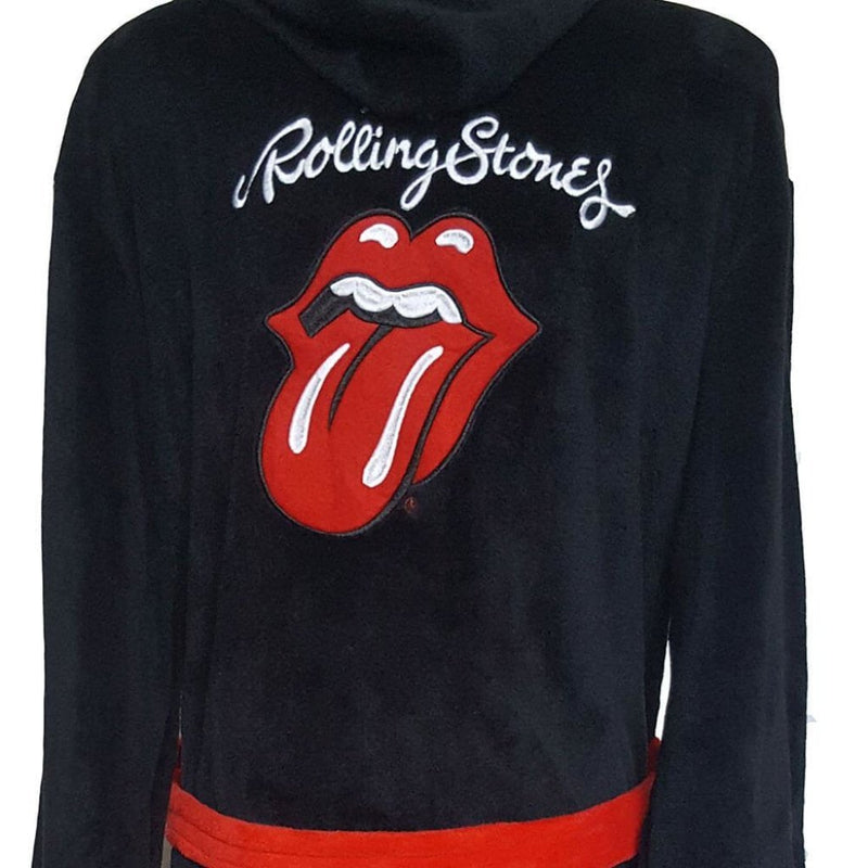 The Rolling Stones (Classic Tongue) Unisex Fleece Bathrobe - The Musicstore UK