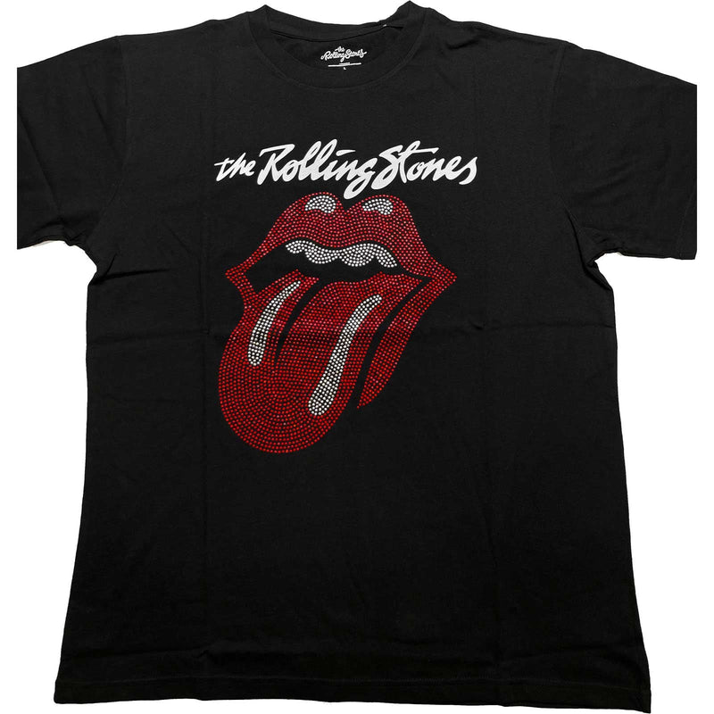 The Rolling Stones (Logo and Tongue) Diamante Unisex T-Shirt - The Musicstore UK