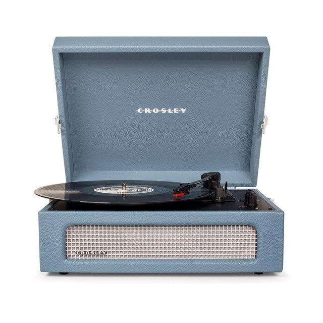 Voyager Portable Turntable (Washed Blue)- With Bluetooth Out - The Musicstore UK